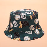 Summer Women Flat Hat Cap Men Bucket Hat Top Lady Sun Hat Male Cartoon Cap Female Summer Hip Hop Cap Bob Chapeau Femme