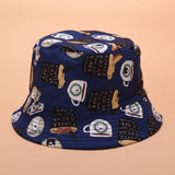 Summer Women Flat Hat Cap Men Bucket Hat Top Lady Sun Hat Male Cartoon Cap Female Summer Hip Hop Cap Bob Chapeau Femme