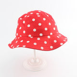 Children Panama Bucket Hats Baby Kids Summer Sun Caps Polka Dot Print Fisherman Hat bob chapeau