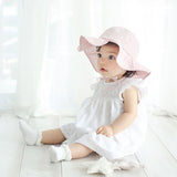 impression florale été en plein air bébé fille rose blanc plage seau chapeaux nouveau