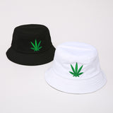 Men Women Maple Leaf Bucket Hat Hip Hop Fisherman Panama Hats Embroidery Cotton Outdoor Summer Casual Swag Bob Visor Bucket Cap