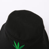 Men Women Maple Leaf Bucket Hat Hip Hop Fisherman Panama Hats Embroidery Cotton Outdoor Summer Casual Swag Bob Visor Bucket Cap
